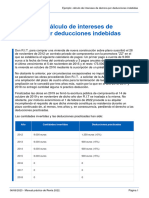 Ejemplo Cálculo de Intereses de Demora Por Deducciones Indebidas