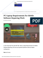 PC-Laptop Requirements For Mobile Software Repairing Work