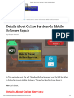 Details About Online Services-In Mobile Software Repair