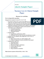Noteskarts Pharmacy Law Clinical Sample Paper by Noteskarts