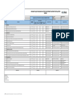 Inspection and Test Plan Sanitary İnstallation Works