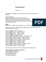 A1. Present Continuous Lesson Notes