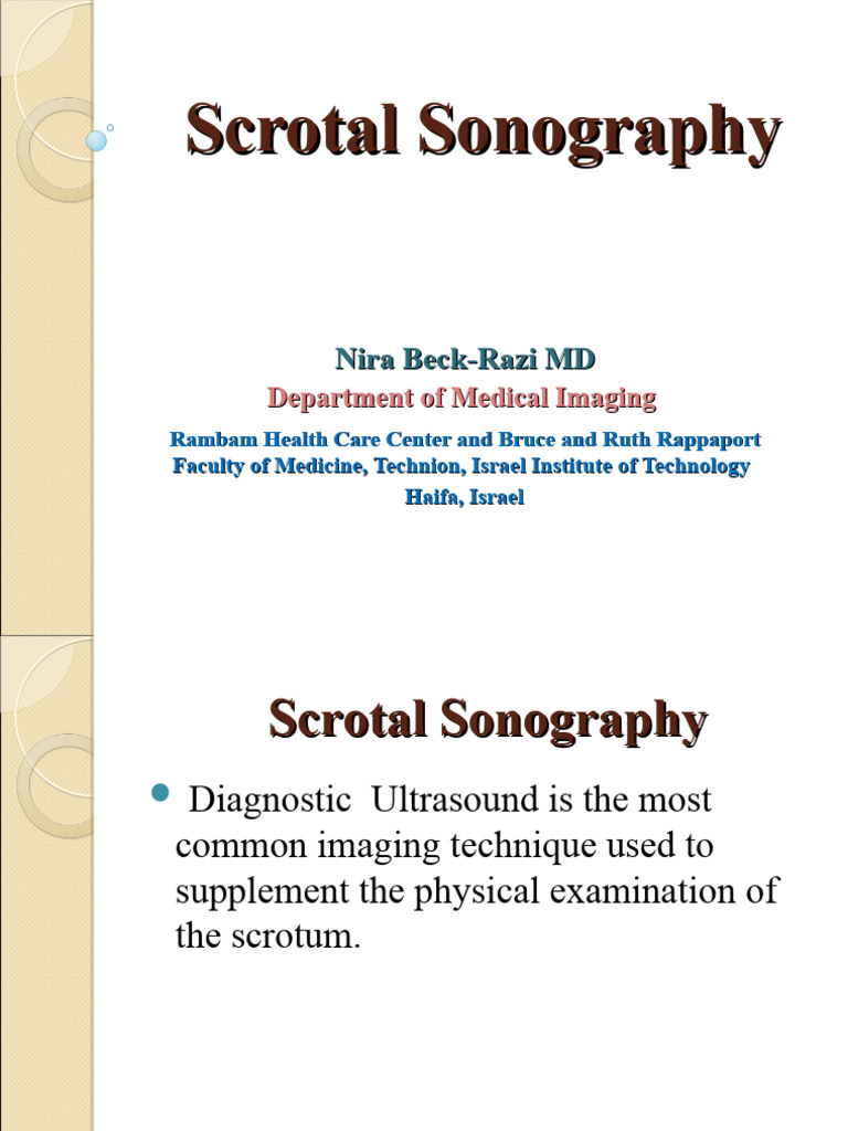 Scrotal Sonography Us אשכים | PDF | Testicle | Metastasis