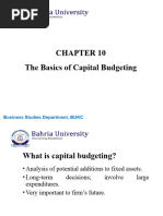 The Basics of Capital Budgeting: Business Studies Department, BUKC