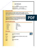 Ali Hasan CV Template Sarena