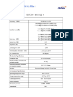 1-700 and 850 MHZ Dual Band Filter - HXFLT791-5033UD-1 Datasheet