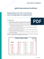 International Cert Test Instructions Seating Plan