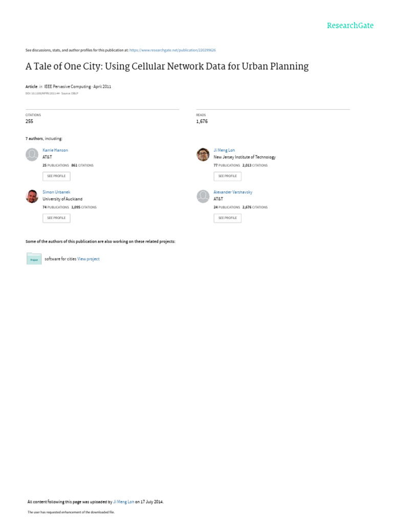 Urban Planning with Cellular Data | PDF | Cluster Analysis | Census