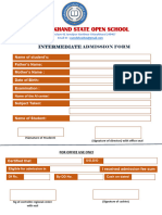 Afmission Form 12th Usos