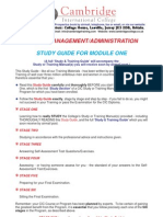 Office Management/Administration: Study Guide For Module One