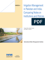 Irrigation Management in Pakistan and India. Iwmi Report