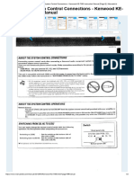 About The System Control Connections - Kenwood KE-7090 Instruction Manual (Page 9) - ManualsLib