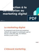 Diapositives - Introduction À La Certification Au Marketing Digital