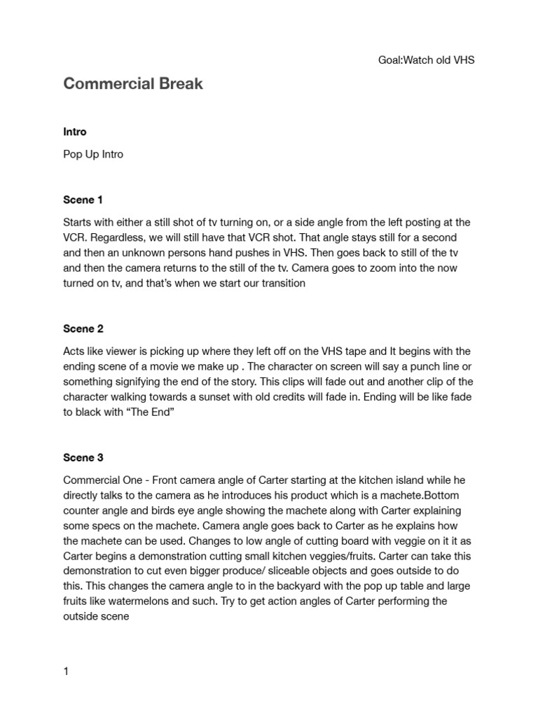 Pop Up Unfinished Commercial Break | PDF | Camera