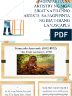Pagpapakita Sa Artistry NG Mga Sikat Na Filipino Artists Sa Pagpipinta NG Ibat Ibang Landscapes