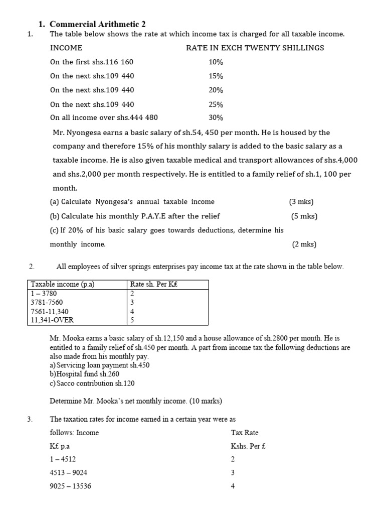 commercial-arithmetic-2-q-pdf-income-tax-taxes