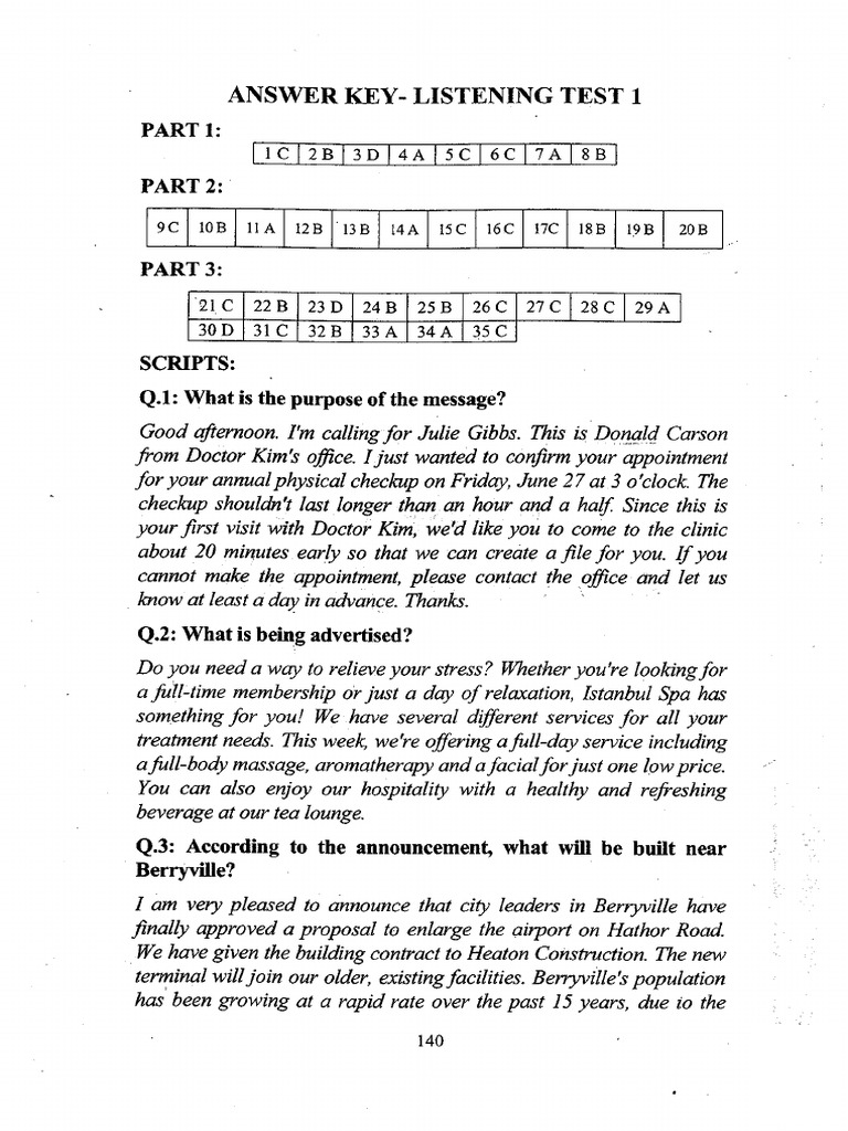 VSTEP Collection 20 Mock Tests - Full Key-140-145 | PDF