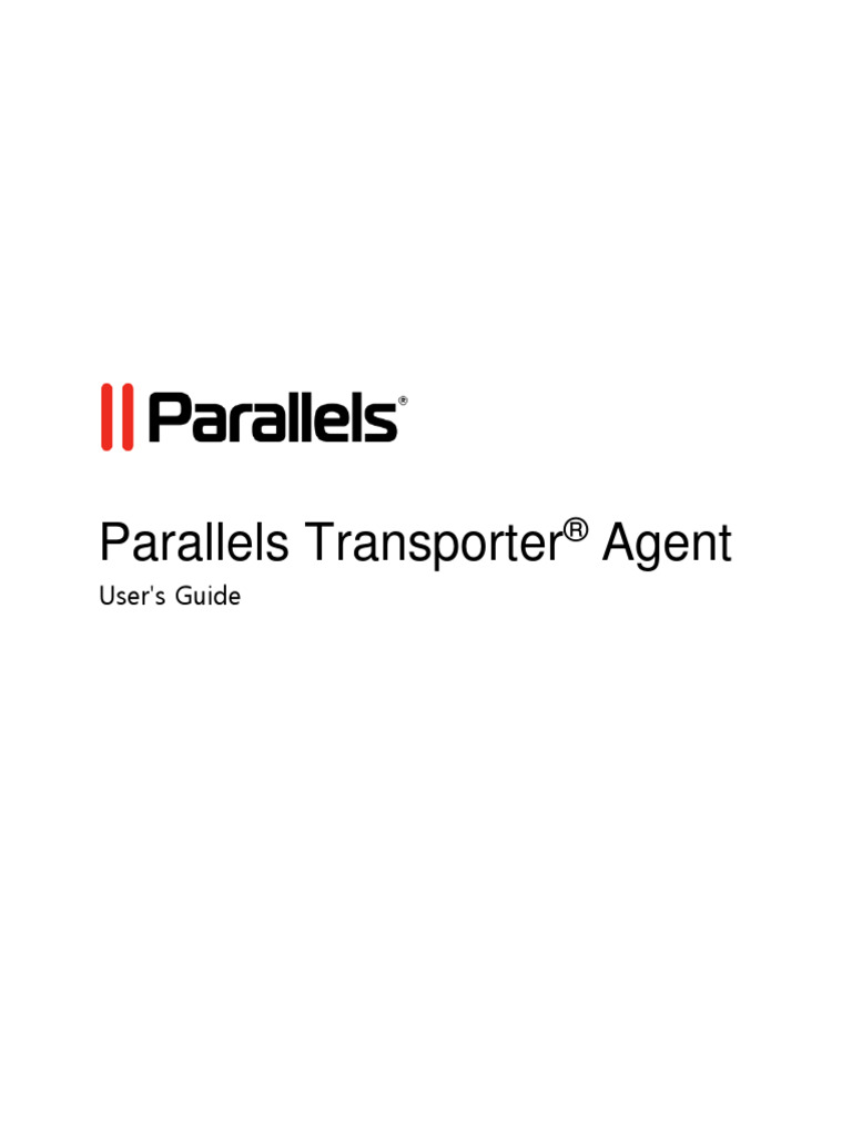Parallels Transporter Agent User's Guide | PDF | Microsoft Windows ...