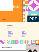 Presentasi Pendidikan Tesis Bentuk Bertekstur Geometris Oranye Ungu Dan Biru Kehijauan