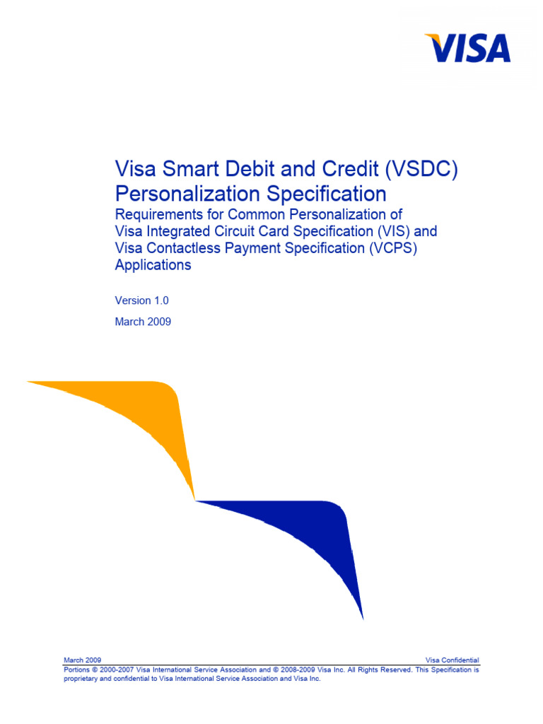 VSDC Card Personalization Specification | PDF | Emv | Smart Card