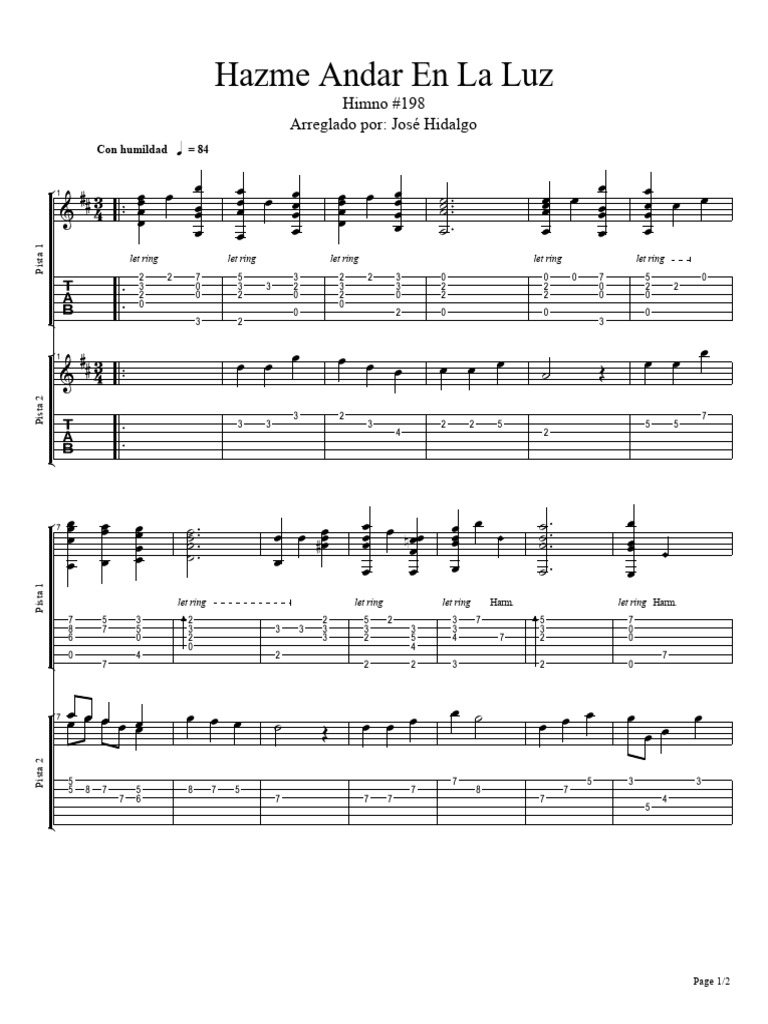 Hazme Andar en La Luz (Dos Guitarras) | PDF