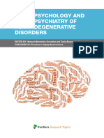 Neuropsychology and Neuropsychiatry of Neurodegenerative Disorders