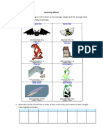 Ratio and Proportion Activity Sheet