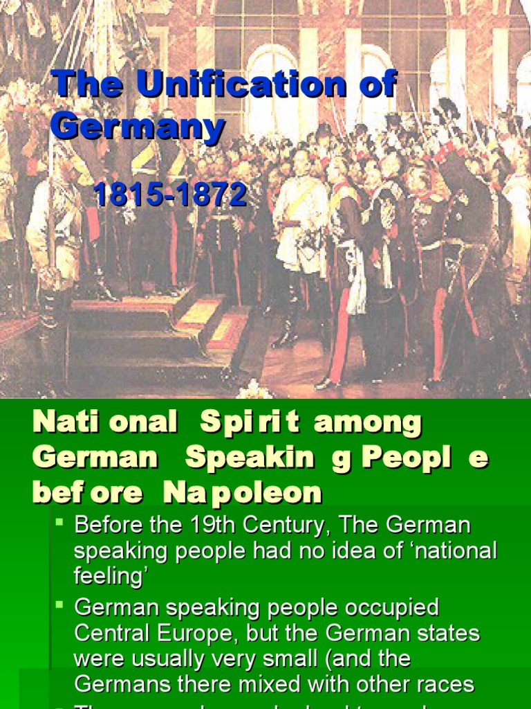 The Unification of Germany PDF Otto Von Bismarck Prussia