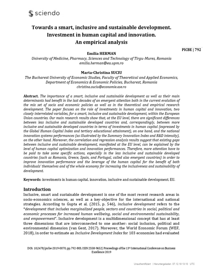 Human Capital Investment for EU Development | PDF | Human Capital ...