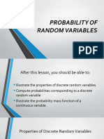 Probability of Random Variables