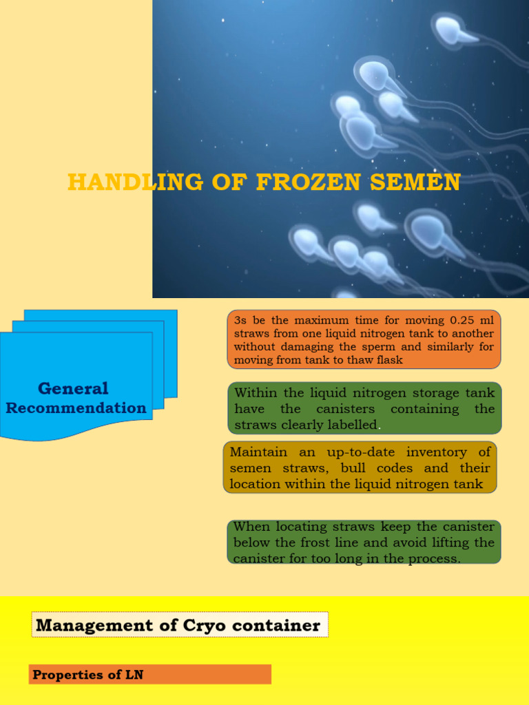 Handling Of Frozen Semen Pdf Cryogenics Transparent Materials