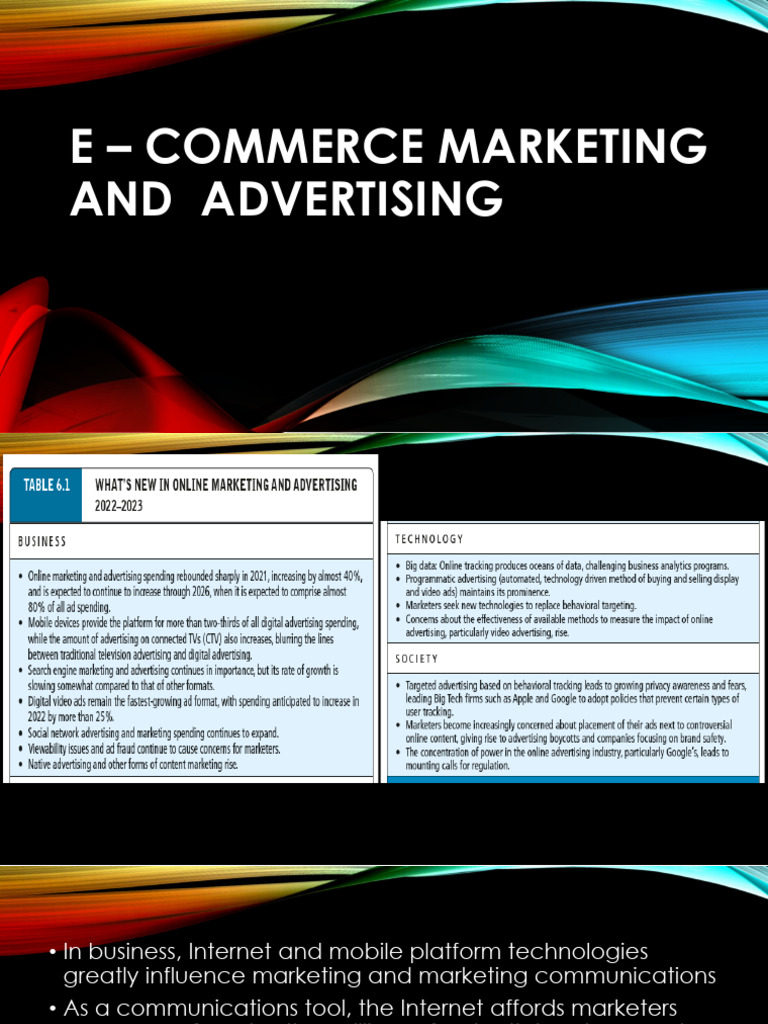 E - Commerce Marketing and Advertising | PDF | Online Advertising ...