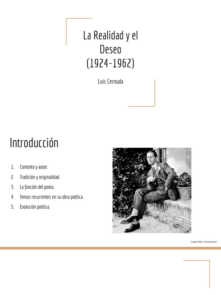 La Realidad y El Deseo (19241962) PDF Amor