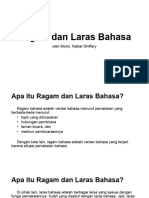 Ragam Dan Laras Bahasa