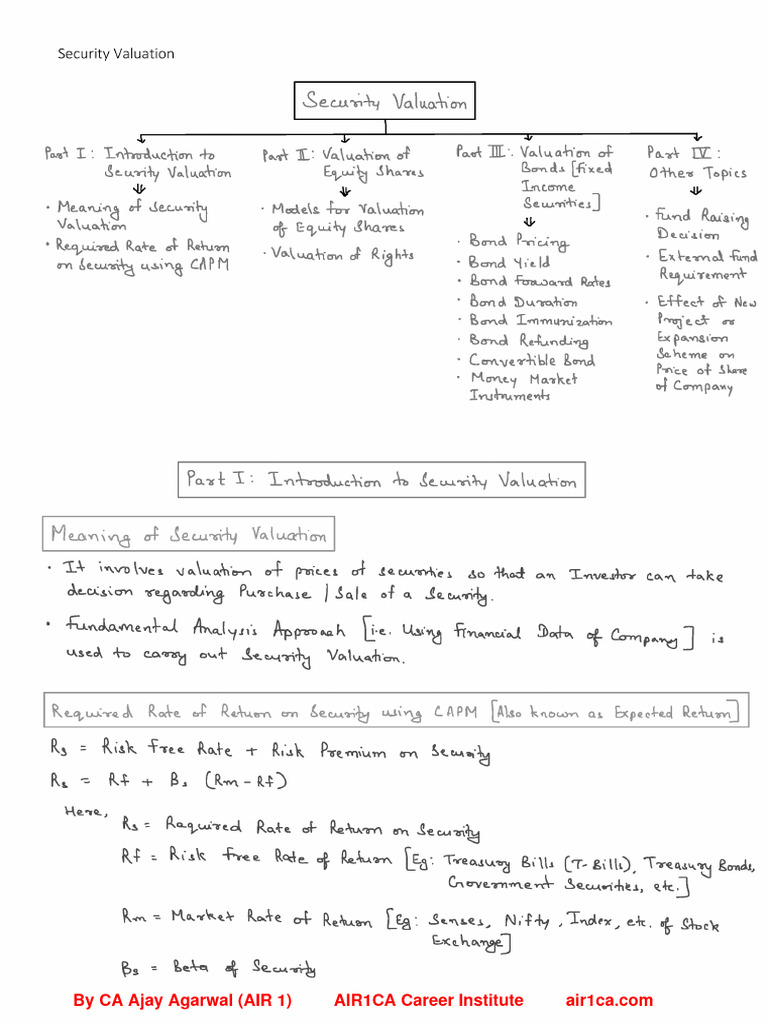 Security Valuation Pdf