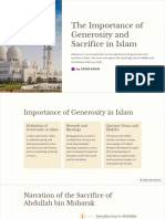 The Importance of Generosity and Sacrifice in Islam