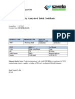 Plastring Bond Batch Certificate