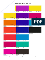 PANTONE Coated RGB Color Chart