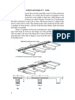 Analysis and Design of T Beams