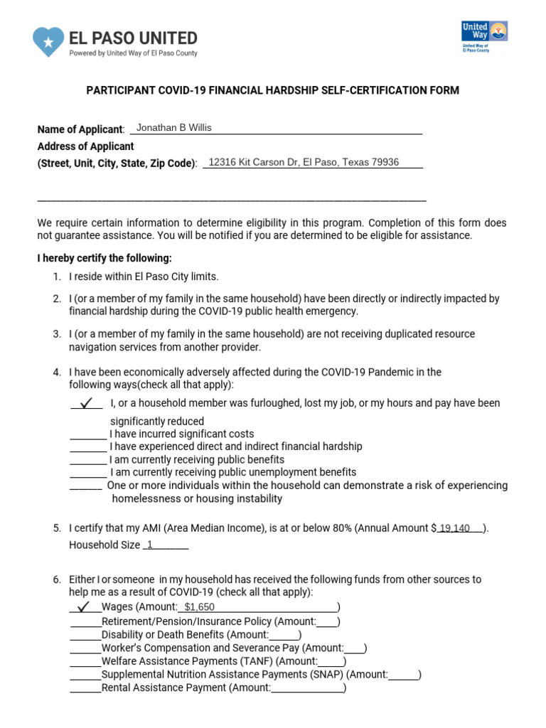 Jonathan Self Attestation | PDF | Welfare | Pension
