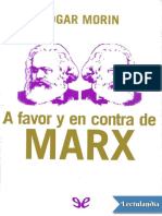 A Favor y en Contra de Marx - Edgar Morin