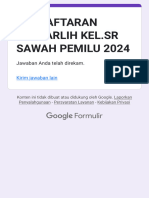 Pendaftaran Pantarlih Kel - SR Sawah Pemilu 2024