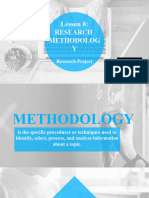 Lesson 8 - Research Methodology
