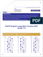 Final Answer Key ICATS ENGLISH LINGUISTICS CONTEST 2023 GRADE 7 8