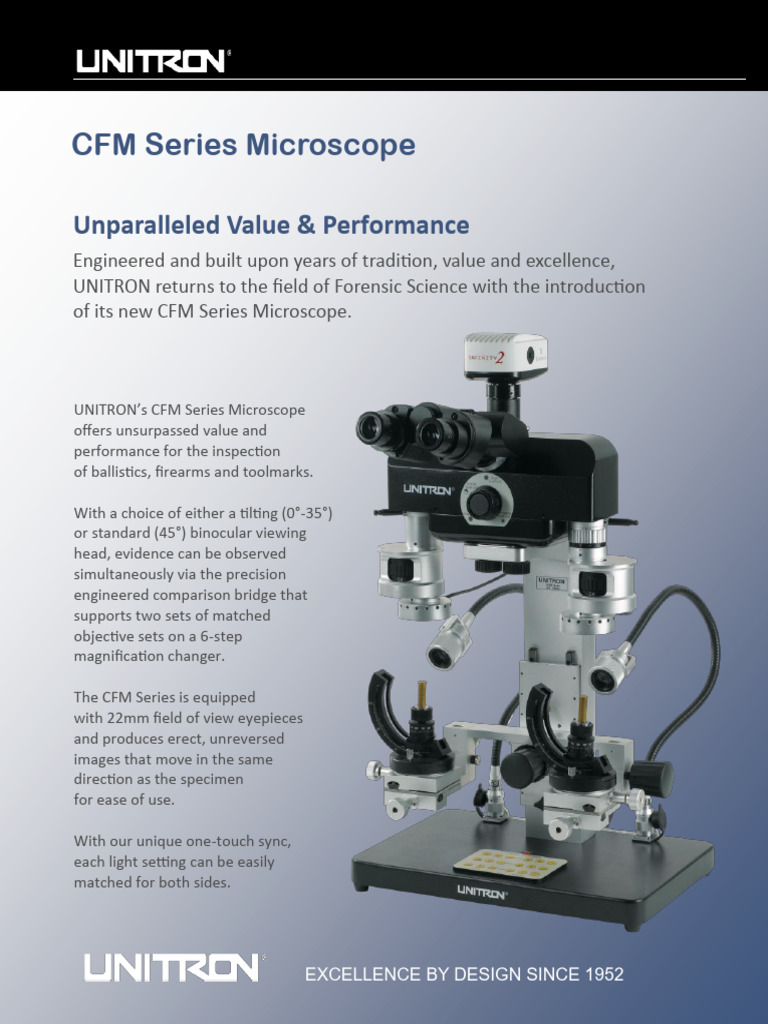 Unitron Forensic Microscope | PDF | Light Emitting Diode | Optics