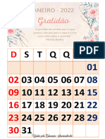 Calendário 2022 - Gratidão