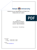 MKU Legal Research & Writing Course Outline - January 2024