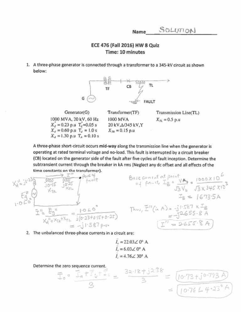 Quiz 3 - Solution | PDF