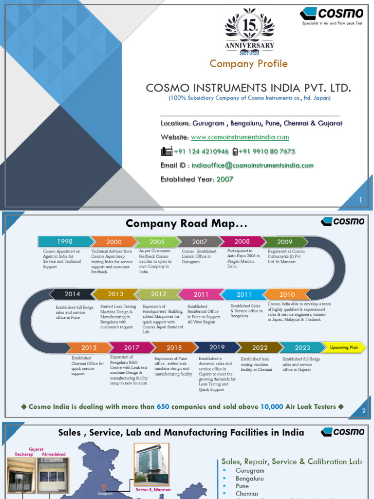 Cosmo Instruments India: Company Overview | PDF | Leak | Mechanical ...