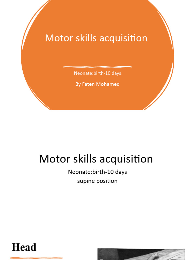 Neonate Motor Development | PDF | Anatomical Terms Of Motion | Human Leg